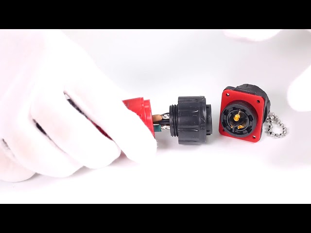 Conector de poder de la prenda impermeable del Pin del equipo 3 del chorro de tinta, zócalos eléctricos industriales y enchufes